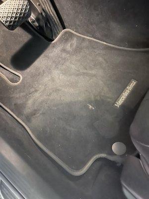 Car mat left dirty