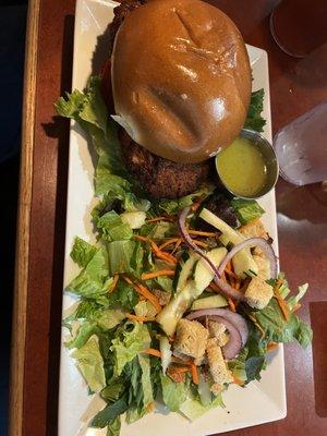 chicken sandwich and salad...really good.