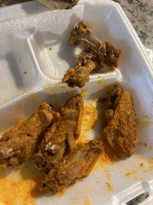 Undercooked chicken wings