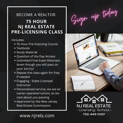 75 Hour Real Estate Pre-licensing Class