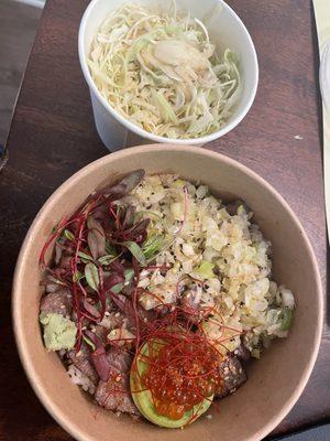 Wagyu short rib bowl with negishio sauce