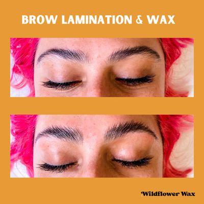 Brow lamination & wax