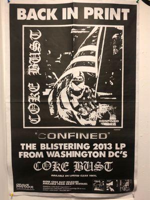 "COKE BUST" DC Punk Band Reissue Poster at Smash Records