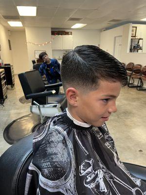 Comb over fade Haircut