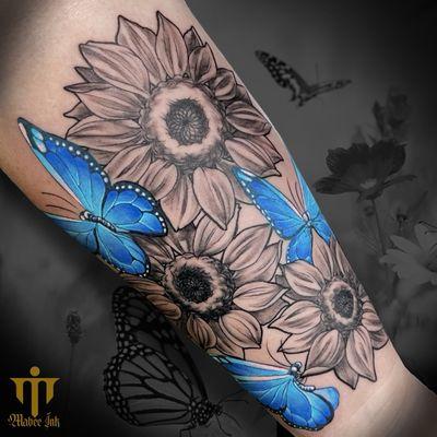 Butterflies and sunflowers - 4hrs