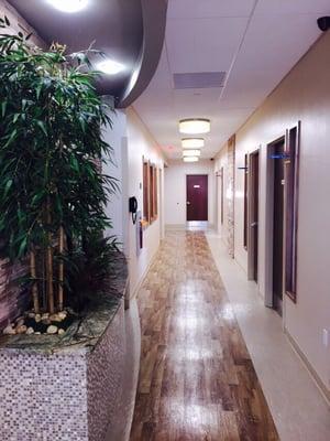 Exam rooms and hallway