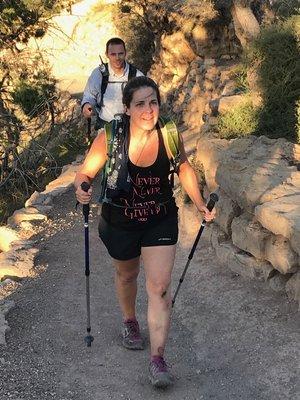 So proud of my client Maggie McMahon for completing the Grand Canyon hike (rim to rim) to support the Cystic Fibrosis foundation.