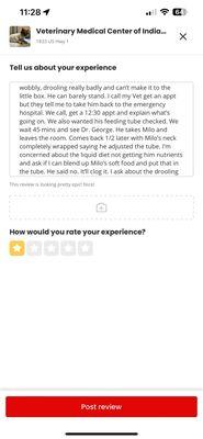 The actual review since Yelp won't post it.