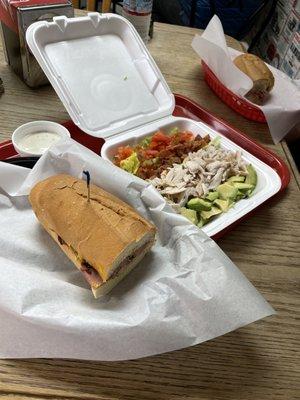 Pastrami and the BLTA salad.