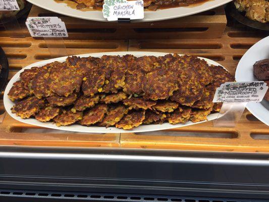 Broccoli, bacon, and corn fritters