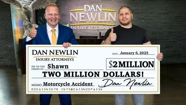 Massive Big Win for Our Client, Shawn. 2 Million Dollars! Winning Big Is What We Do Best! In a Wreck and Need a Check Call (407) 888-8000!