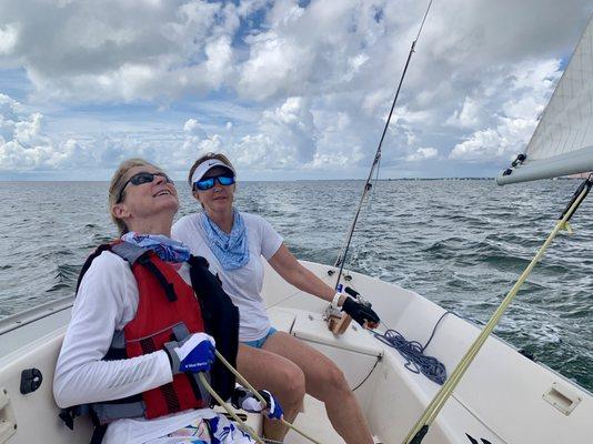 Learning to sail is fun.  It's even MORE fun with friends!