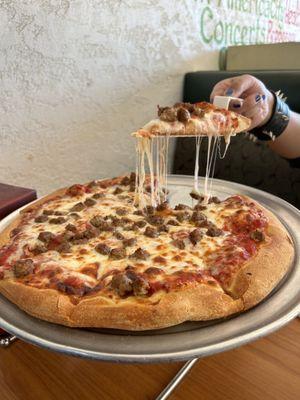 Medium 12' Cheese Pizza with sausage