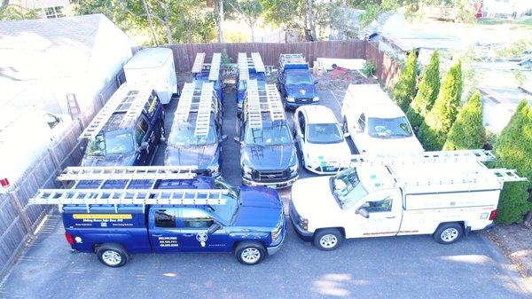 All of our trucks have ladders so we can fully inspect your roof!