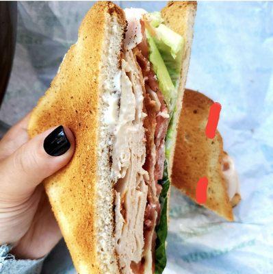 Turkey, Bacon, Cheddar Gluten Free Sandwich