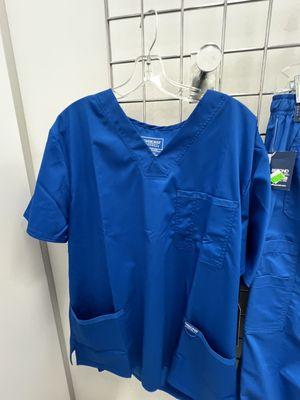 Royal blue scrub top