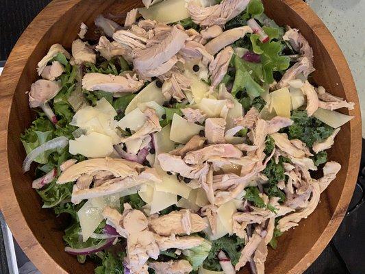 Poached Chicken Kale Salad