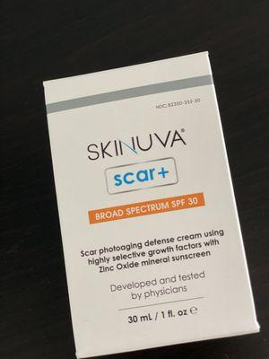 Dr. Min recommended using this scar cream as it's been appropriately tested and has growth factors. Another part of her great post op care.