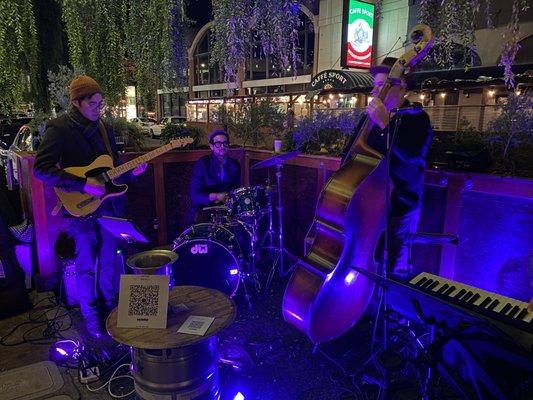 Live music (my husband on drums!)