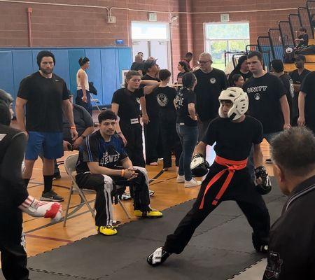 Alex Perez TBK 2024 Sparring Tournament with Sensei X-Man and Chris Carlson as his coach