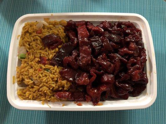 Boneless spare ribs & fried rice