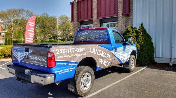 Full Truck wrap for Landmark Fence