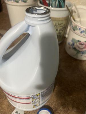 I just open this bottle of bleach from the dollar tree and it's already been opened. Wowzers.