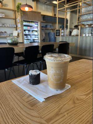 Vietnamese iced coffee & Chocolate Bouchon