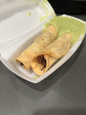 Dry as cement Taquitos.