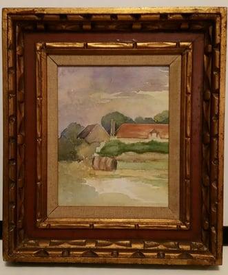 Watercolor, farm in Normandy