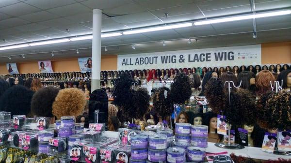 Wigs and accessories.