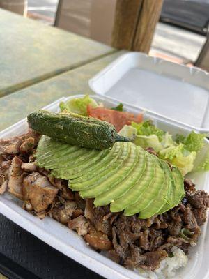 Beef Chicken Teriyaki Bowl (Large)