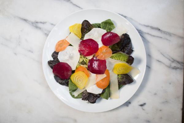 Gem Lettuce with Root Vegetable Salad