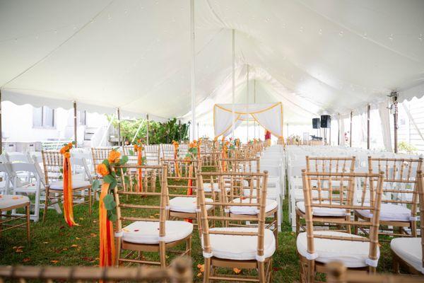 Indian Mandap with marigolds