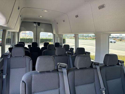 15 Passenger Ford Transit 350 XLT Mid-roof with additional cargo space