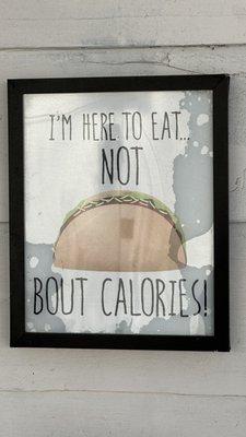 Funny sign, but most of this food is really healthy. I probably did eat too much because it was so good