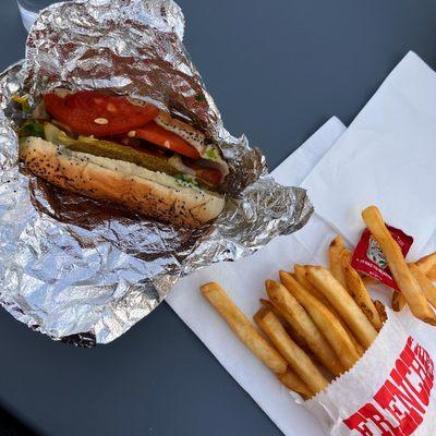 Chicago Style Dog and French Fries