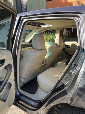 The backseat/interior of my 2015 Acura RDX!