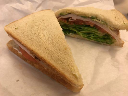 CA dreamin' on sourdough. Turkey, ham, avocado, lettuce, tomato, bacon.