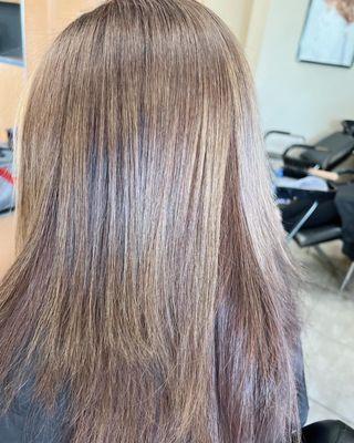 Highlights & keratin treatment