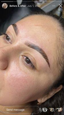 After brow lamination