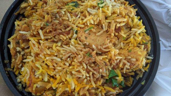 Awadhi chicken biryani