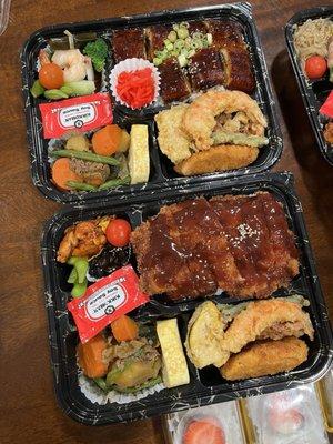 Unagi Bento and Chicken Katsu Bento