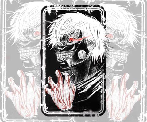 Available Flash tattoo. Animation tattoo. Tokyo ghoul. 東京喰種トーキョーグール. 金木 研