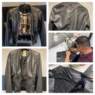 When your favorite faux leather jacket starts falling apart we can recreate it in genuine leather!!