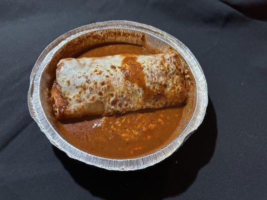 Birria burrito wet red