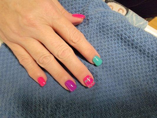 Just had my nails done by Hannah B for Spring/Easter. So many beautiful colors to choose from!