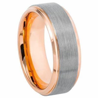 Men's wedding bands on all metals. 14k, white, yellow, and rose gold. Titanium and Tungsten.