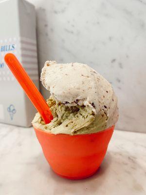 Pistachio and peanut butter chocolate