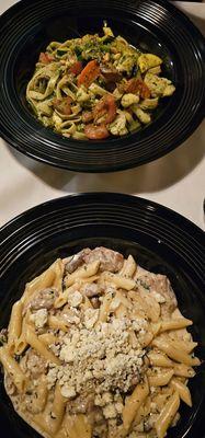 Penne de filet mignon and pasta Primavera